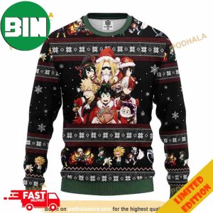 Merry Xmas My Hero Academia Anime Ugly Christmas Sweater