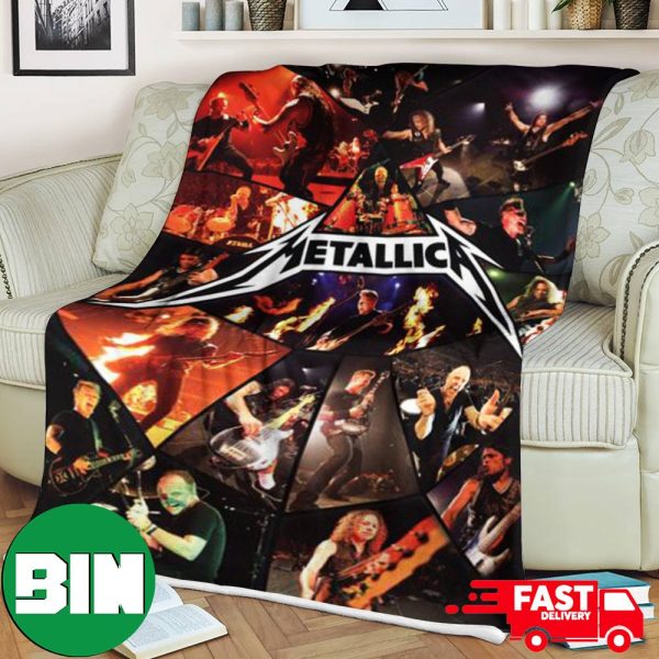 Metallica Members Music Posters And Vintage Album Cover Art Prints Home Decor Fleece Blanket