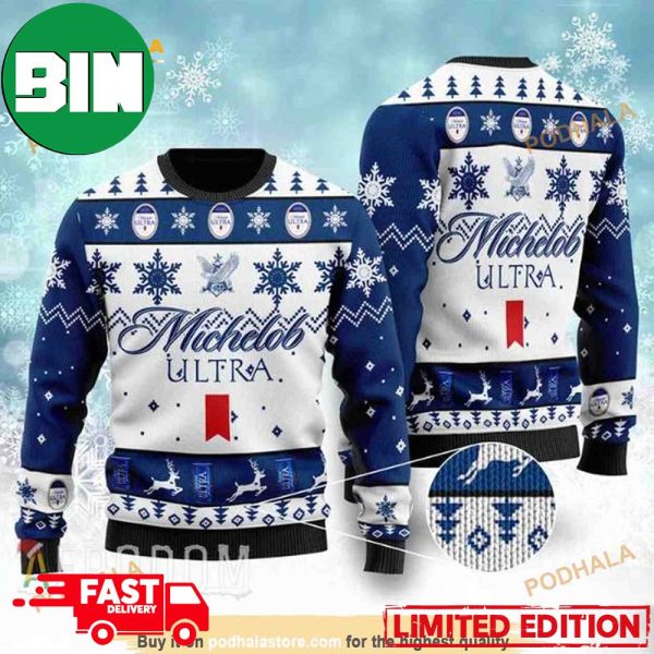 Michelob Ultra Drink Lover Xmas 2023 Gift Ugly Christmas Sweater