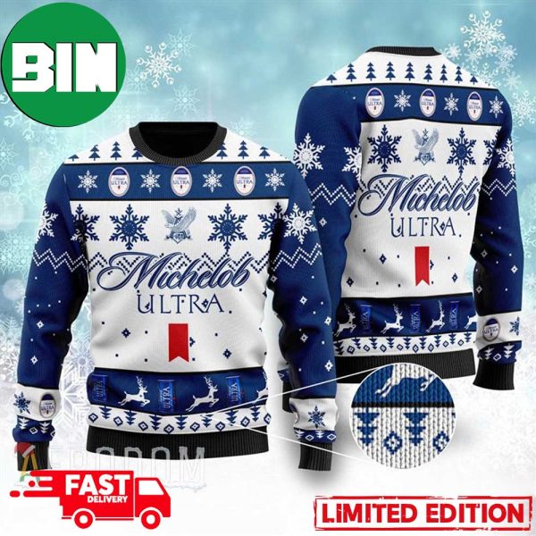 Michelob Ultra Ver 3 Ugly Christmas Sweater For Drink Lovers