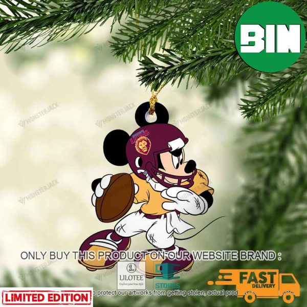 Mickey Mouse AFL Brisbane Lions Christmas Tree Decorations Ornament