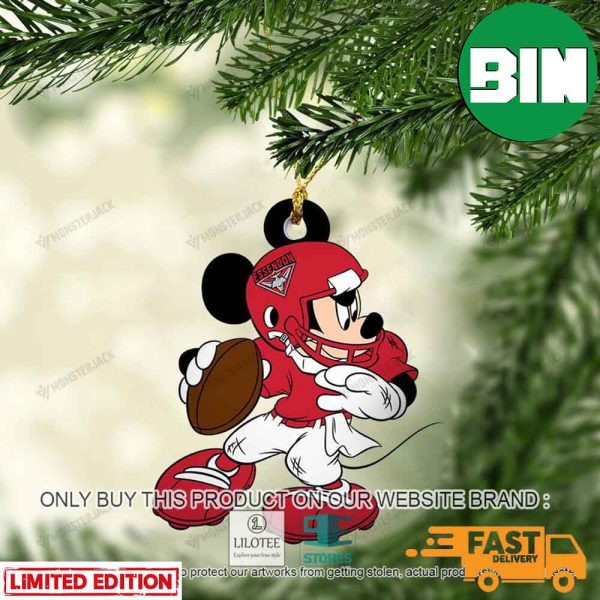 Mickey Mouse AFL Essendon Football Club Christmas Tree Decorations Ornament