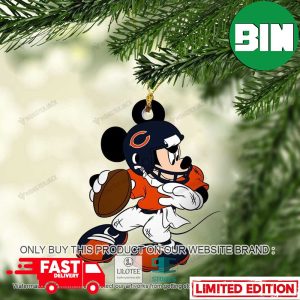 Mickey Mouse NFL Chicago Bears Christmas Xmas Tree Decorations Unique Ornament