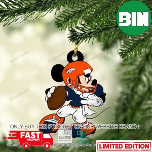 Mickey Mouse NFL Denver Broncos Christmas Gift Tree Decorations Ornament