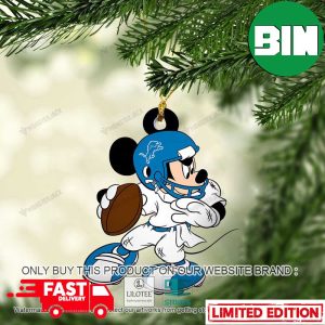 Mickey Mouse NFL Detroit Lions Christmas Decorations Unique Gift Ornament