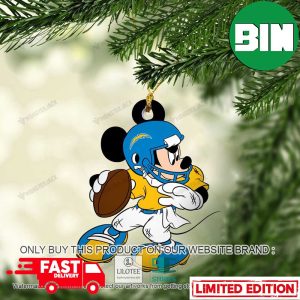 Mickey Mouse NFL Los Angeles Chargers Christmas Tree Decorations Ornament