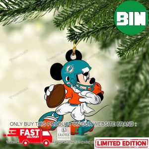 Mickey Mouse NFL Miami Dolphins Christmas Unique Ornament