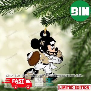 Mickey Mouse NFL New Orleans Saints Christmas Unique Gift For Fans Ornament