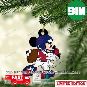 Mickey Mouse NFL New York Giants Christmas For Fans Gift Xmas Tree Decorations Ornament