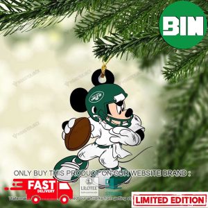 Mickey Mouse NFL New York Jets Christmas Tree Decorations For Fans Ornament