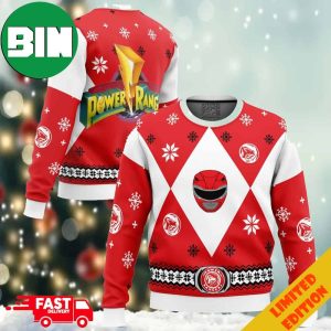 Mighty Morphin Power Rangers Red Ugly Christmas Sweater For Men And Women