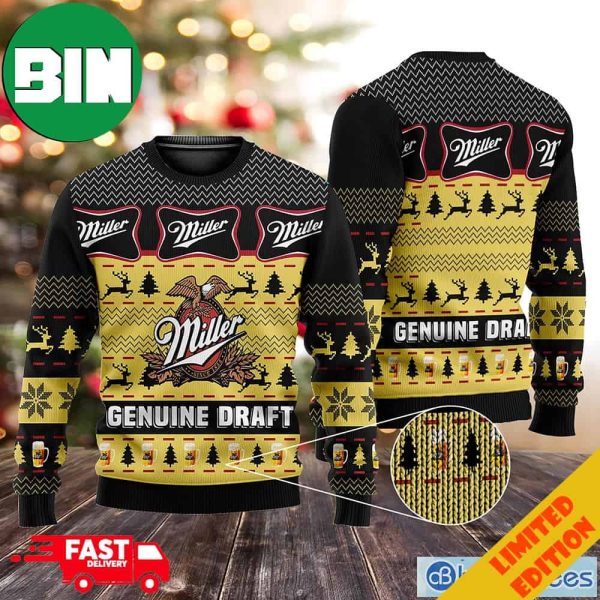 Miller Genuine Draft For Beer Lovers Ugly Christmas Sweater For Men And Women