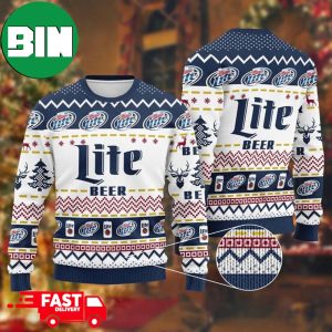 Miller Lite For Beer Lovers Christmas 2023 Xmas Gift For Family Ugly Sweater