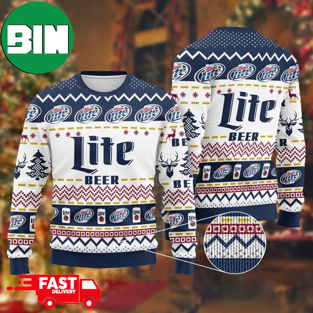 Miller lite 2024 christmas sweatshirt