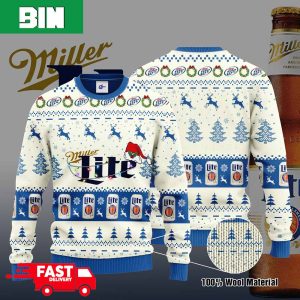Miller Lite Santa Hat 2023 Gift For Men And Women Ugly Christmas Sweater