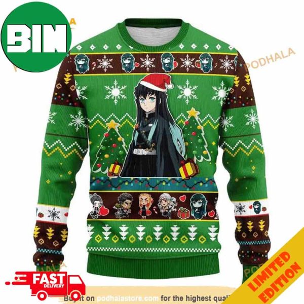 Muichiro Tokito Demon Slayer Kimetsu No Yaiba Christmas Anime Ugly Sweater