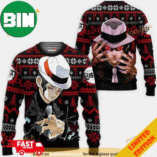 Muzan Kibutsuji Anime Kimetsu Xmas Ugly Christmas Sweater