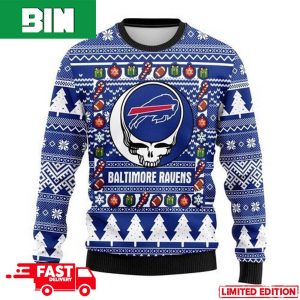 NFL Buffalo Bills Grateful Dead For Holiday 2023 Xmas Gift For Men And Women Funny Ugly Sweater