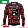 NFL Chicago Bears Grateful Dead For Holiday 2023 Xmas Gift For Men And Women Funny Ugly Sweater