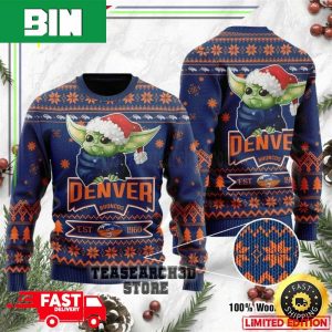 NFL Denver Broncos Cute Baby Yoda Ugly Sweater For Men And Women