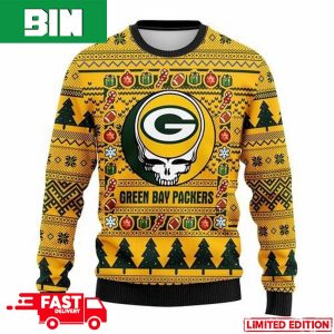 NFL Green Bay Packers Grateful Dead For Holiday 2023 Xmas Gift For Men And Women Funny Ugly Sweater