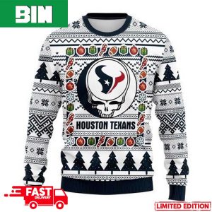 NFL Houston Texans Grateful Dead For Holiday 2023 Xmas Gift For Men And Women Funny Ugly Sweater