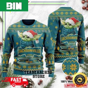 NFL Jacksonville Jaguars Cute Baby Yoda Ugly Sweater For Men And Women