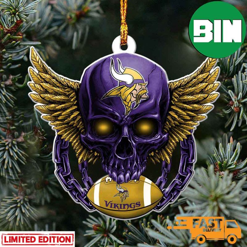 Merry Christmas Minnesota Vikings NFL Santa And Reindeer Ornaments -  Banantees