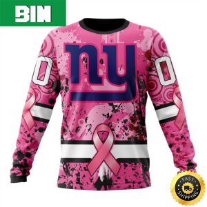 NFL New York Giants Can In October We Wear Pink Breast Cancer Gift For Football Fans Ugly Sweater