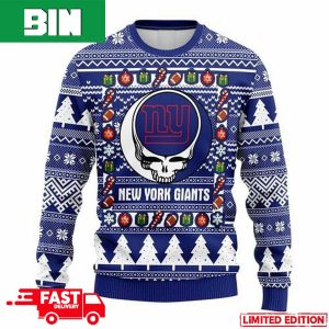 NFL New York Giants Grateful Dead For Holiday 2023 Xmas Gift For Men And Women Funny Ugly Sweater