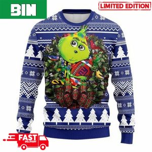 NFL New York Giants Grinch Hug 2023 Xmas Gift For Holiday Ugly Sweater