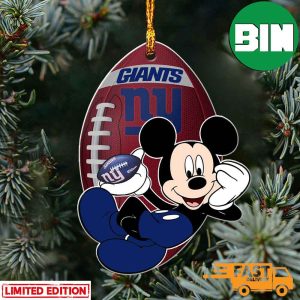 NFL New York Giants Xmas Mickey Custom Name Ornament