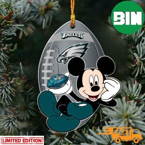 NFL Philadelphia Eagles Xmas Mickey Custom Name Christmas Gift For Fans Ornament