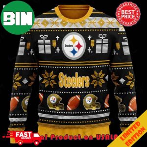 NFL Pittsburgh Steelers Woolen Custom Name Ugly Christmas Sweater For Men And Women