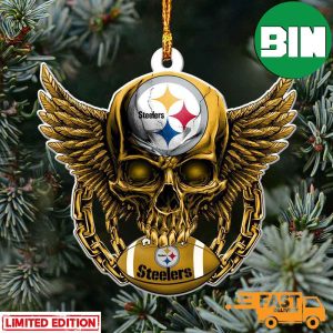 NFL Pittsburgh Steelers Xmas Skull Tree Decorations Ornament