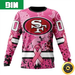 NFL San Francisco 49ers Can In October We Wear Pink Breast Cancer Gift For Football Fans Ugly Sweater