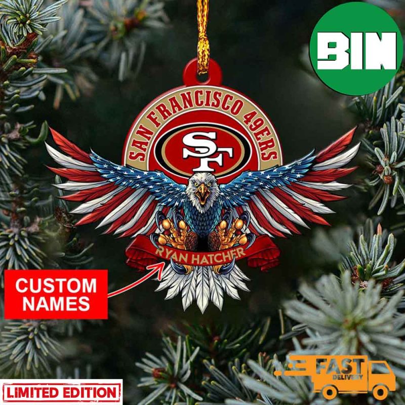 NFL San Francisco 49ers Custom Name And Number Christmas Gift For