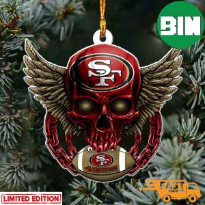 NFL San Francisco 49ers Xmas Skull Christmas Tree Decorations Ornament