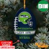NFL Seattle Seahawks Xmas Mickey Custom Name Christmas Gift Tree Decorations Ornament