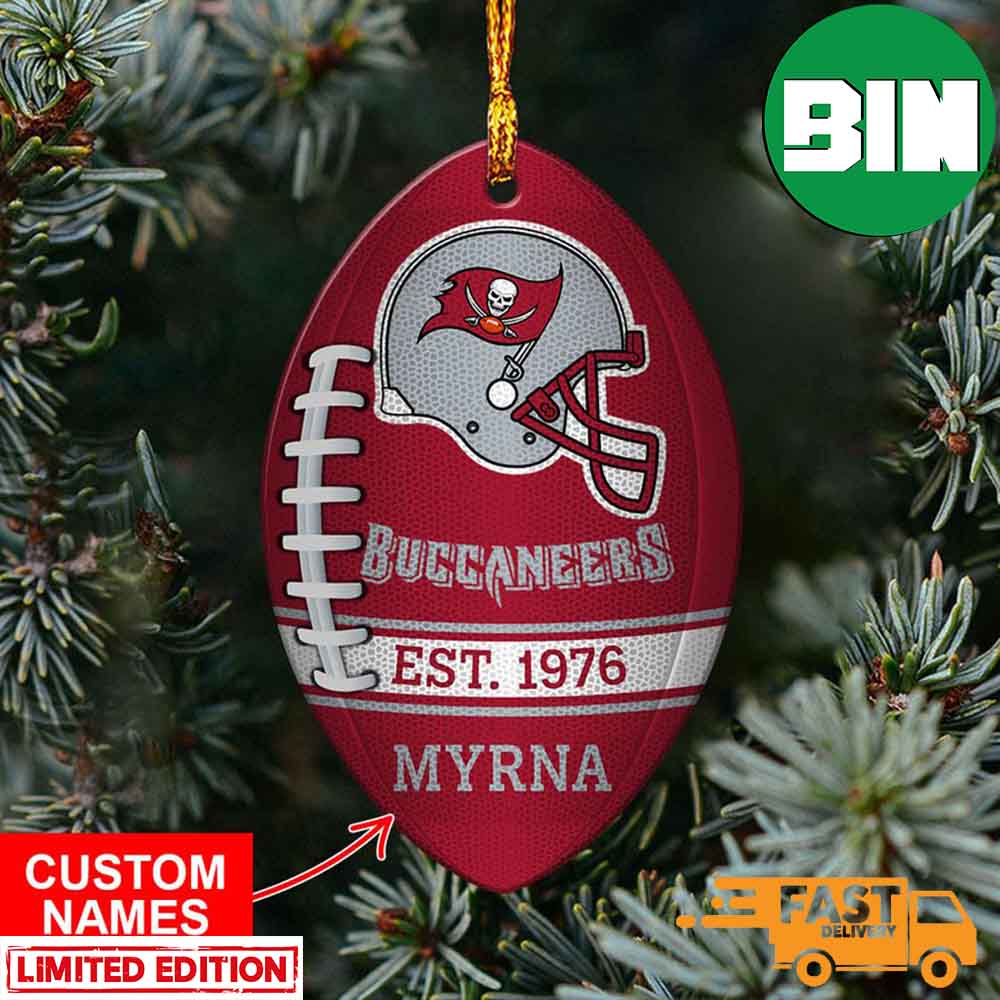 NFL Tampa Bay Buccaneers Xmas Custom Name Ornament Christmas Gift
