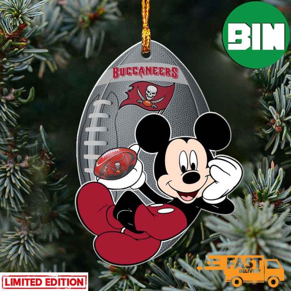 NFL Tampa Bay Buccaneers Xmas Mickey Custom Name Ornament