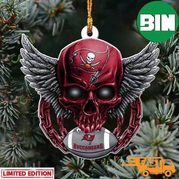 NFL Tampa Bay Buccaneers Xmas Skull Ornament