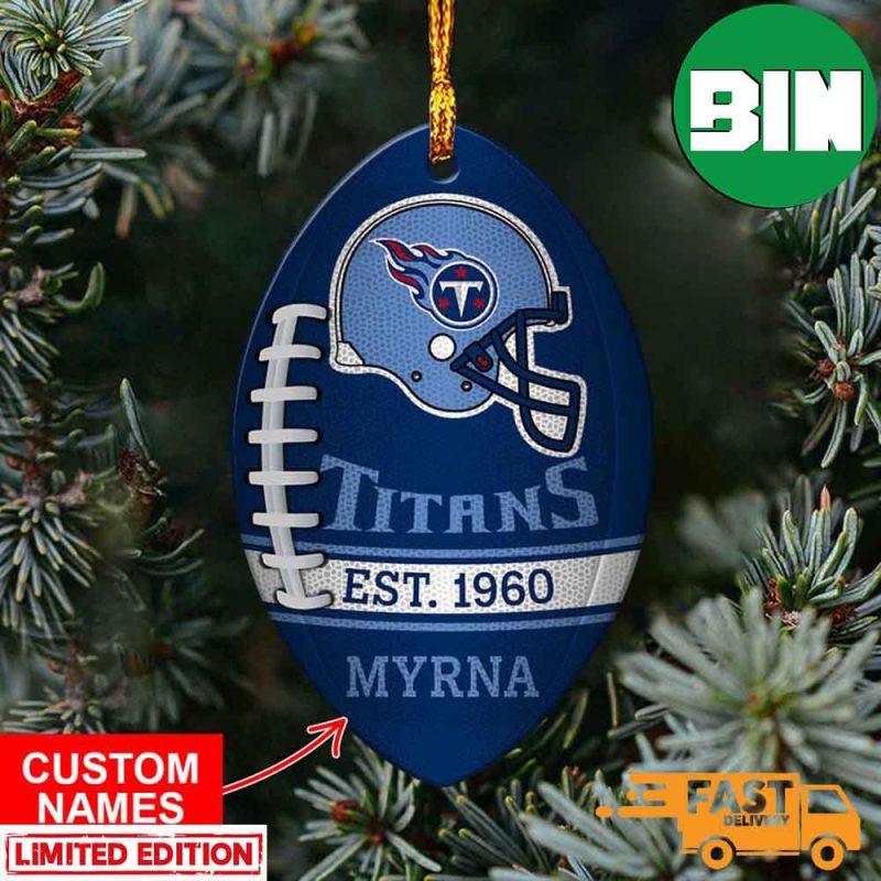 Tennessee Titans NFL Fans Personalized Christmas Ornaments - Banantees