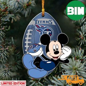 NFL Tennessee Titans Xmas Ornament Mickey Custom Name For Christmas Tree Decorations