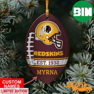 NFL Washington Redskins Xmas Custom Name Ornament For Fans