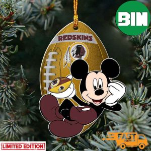 NFL Washington Redskins Xmas Mickey Custom Name Ornament