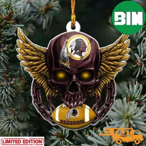 NFL Washington Redskins Xmas Skull Ornament