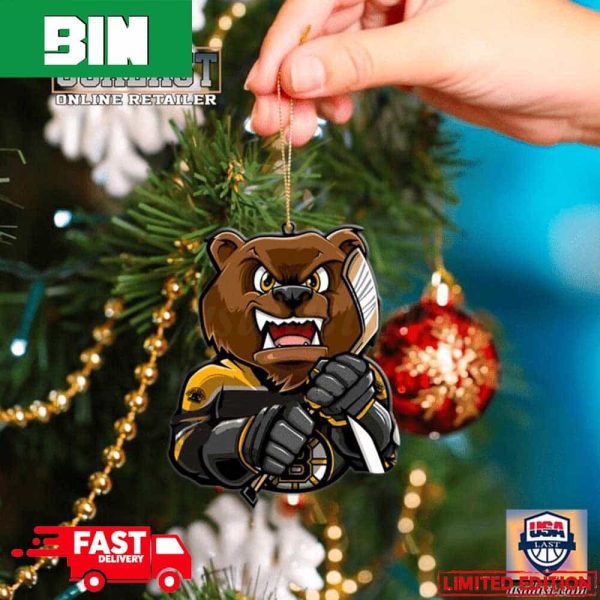 NHL Boston Bruins Mascot Christmas Tree Decorations 2023 Holiday Ornament