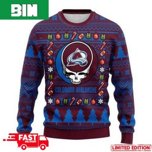 NHL Colorado Avalanche Grateful Dead For Holiday 2023 Xmas Gift For Men And Women Funny Ugly Sweater