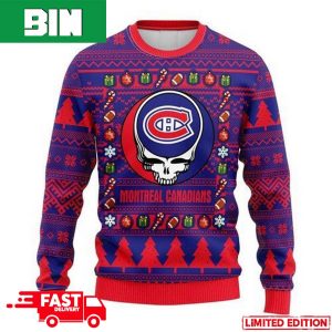 NHL Montreal Canadiens Grateful Dead For Holiday 2023 Xmas Gift For Men And Women Funny Ugly Sweater